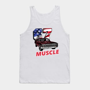 67 Muscle Maroon Variant Tank Top